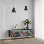 HEAVENLY BLOOM 3-dörrars TV-bänk i svart finish