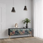 HEAVENLY BLOOM 3-dörrars TV-bänk i svart finish