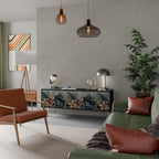 HEAVENLY BLOOM 3-dörrars TV-bänk i svart finish