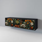 MIDNIGHT SPROUT 3-dörrars TV-bänk i svart finish