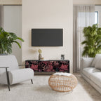 FLORAL WHISPER 3-dörrars TV-bänk i svart finish