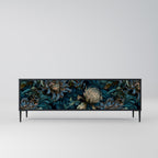 TWILIGHT BLOOM 3-dörrars TV-bänk i svart finish