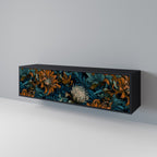 MORNING BLOOM 3-dörrars TV-bänk i svart finish