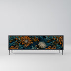 MORNING BLOOM 3-dörrars TV-bänk i svart finish