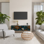 MORNING BLOOM 3-dörrars TV-bänk i svart finish