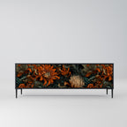 DAWN BLOOM 3-dörrars TV-bänk i svart finish