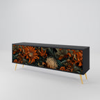 DAWN BLOOM 3-dörrars TV-bänk i svart finish