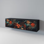 IMAGINARY BLOSSOM 3-dörrars TV-bänk i svart finish