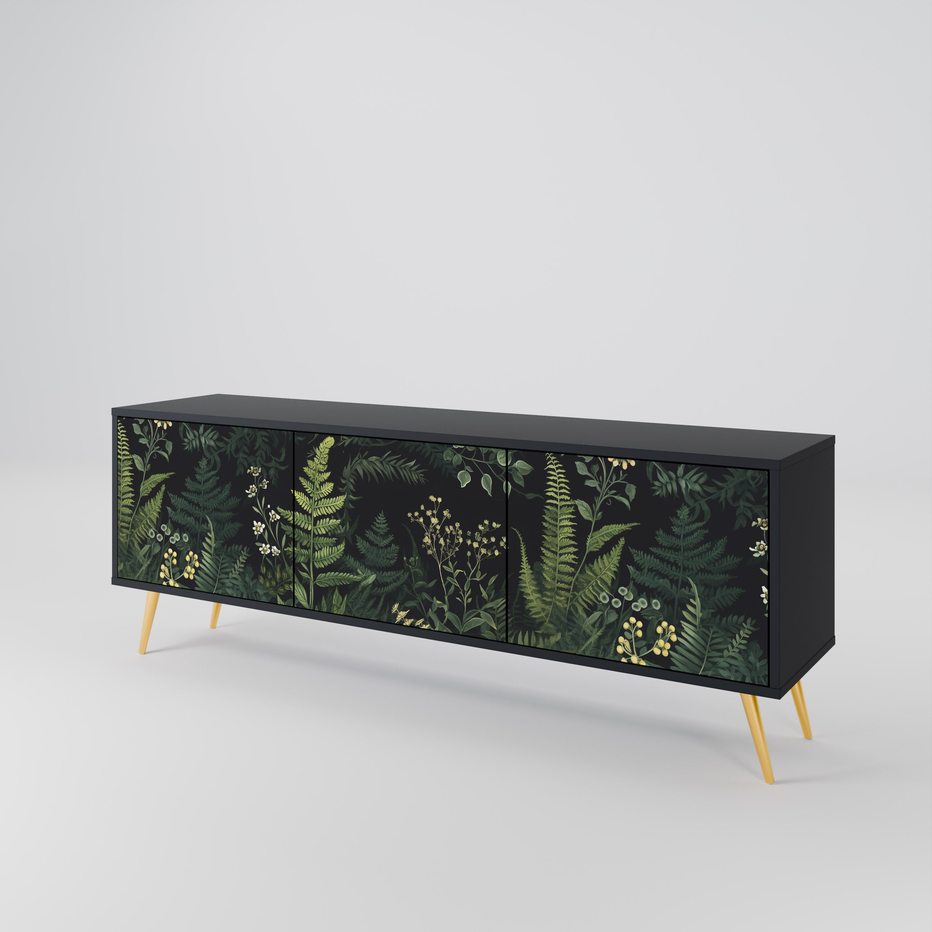 FERN FLOWERS TV-bänk med 3 dörrar