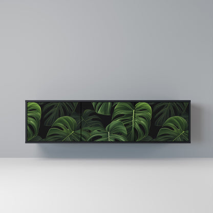 INFINITE MONSTERA 3-dörrars TV-bänk i svart finish