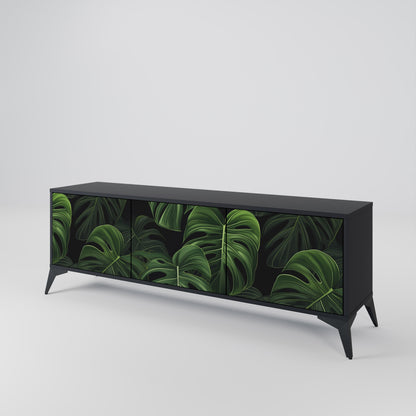 INFINITE MONSTERA 3-dörrars TV-bänk i svart finish