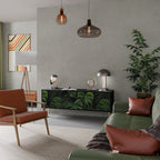 INFINITE MONSTERA 3-dörrars TV-bänk i svart finish