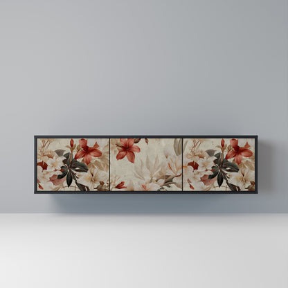 PETAL HARMONY 3-dörrars TV-bänk i svart finish
