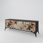 PETAL HARMONY 3-dörrars TV-bänk i svart finish