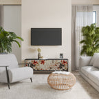 PETAL HARMONY 3-dörrars TV-bänk i svart finish