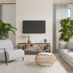 PETAL HARMONY 3-dörrars TV-bänk i svart finish