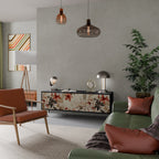 PETAL HARMONY 3-dörrars TV-bänk i svart finish