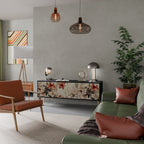 PETAL HARMONY 3-dörrars TV-bänk i svart finish