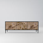 PETAL DISTINGUISH 3-dörrars TV-bänk i svart finish