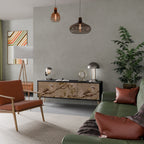 PETAL DISTINGUISH 3-dörrars TV-bänk i svart finish