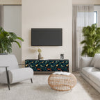 FOWL ORNAMENT 3-dörrars TV-bänk i svart finish