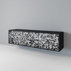 CHARCOAL SPROUT 3-dörrars TV-bänk i svart finish