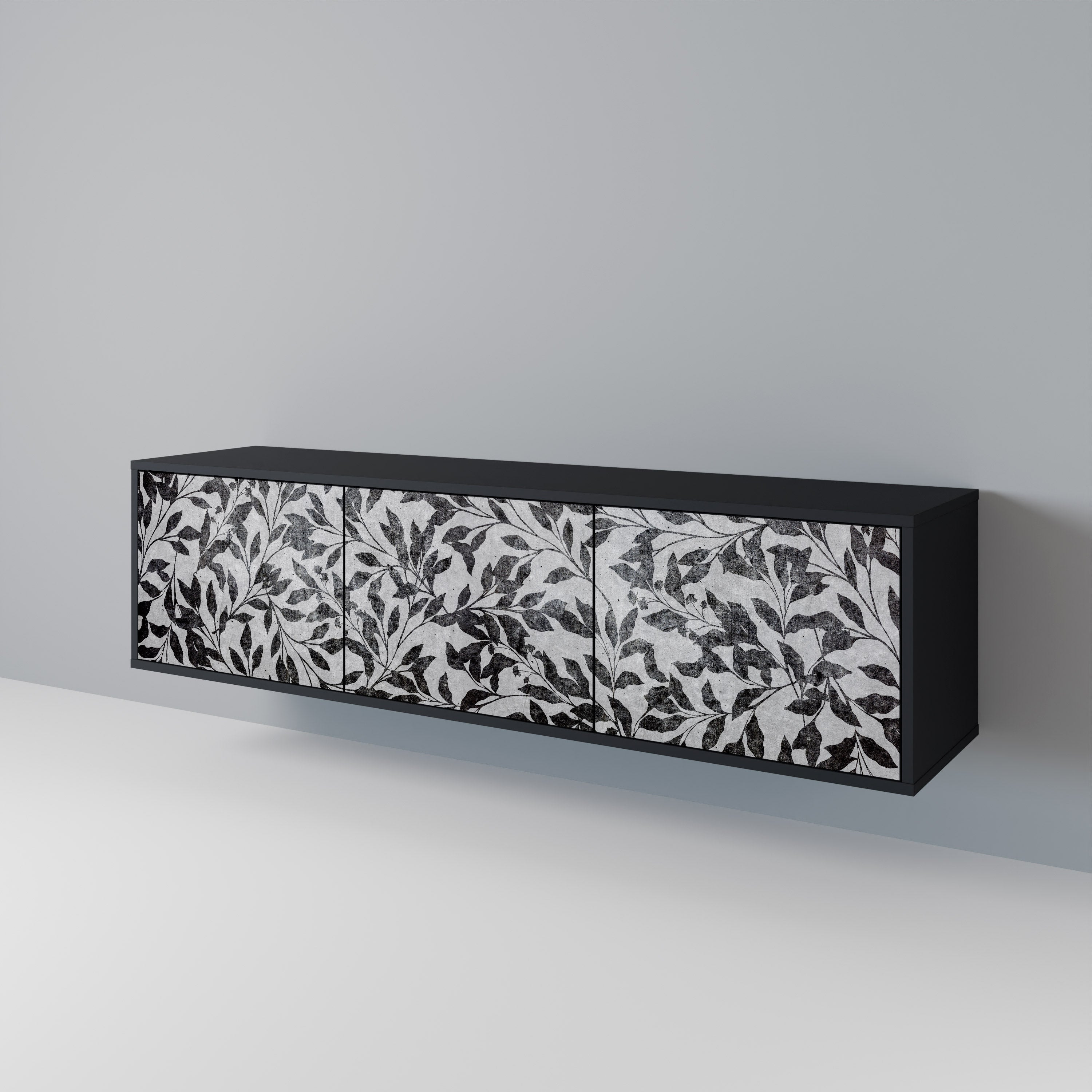 CHARCOAL SPROUT TV-bänk med 3 dörrar