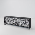 CHARCOAL SPROUT 3-dörrars TV-bänk i svart finish