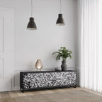 CHARCOAL SPROUT 3-dörrars TV-bänk i svart finish