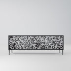 CHARCOAL SPROUT 3-dörrars TV-bänk i svart finish