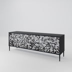 CHARCOAL SPROUT 3-dörrars TV-bänk i svart finish