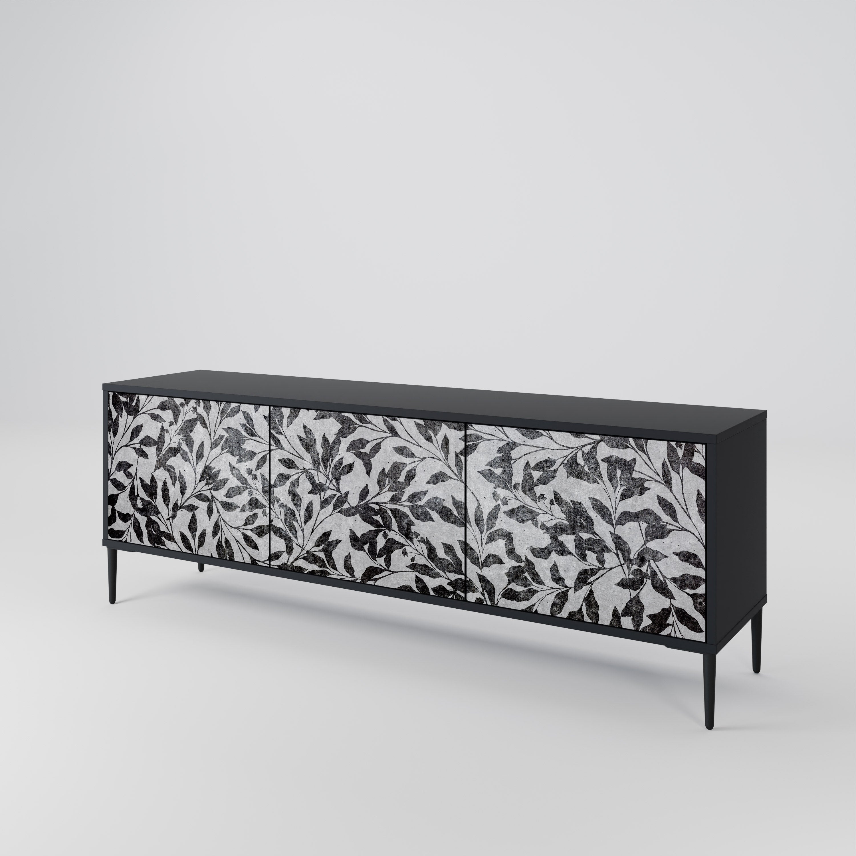 CHARCOAL SPROUT TV-bänk med 3 dörrar