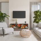 RADIANT FLORA 3-dörrars TV-bänk i svart finish