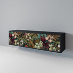 BOTANICAL EMERGENCE 3-dörrars TV-bänk i svart finish