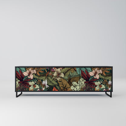 BOTANICAL EMERGENCE 3-dörrars TV-bänk i svart finish