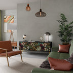 BOTANICAL EMERGENCE 3-dörrars TV-bänk i svart finish