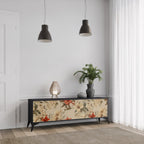 BLOOMING HARMONY 3-dörrars TV-bänk i svart finish