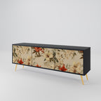 BLOOMING HARMONY 3-dörrars TV-bänk i svart finish