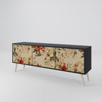 BLOOMING HARMONY 3-dörrars TV-bänk i svart finish