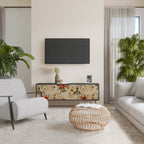 BLOOMING HARMONY 3-dörrars TV-bänk i svart finish