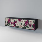 FLOWERET DREAM 3-dörrars TV-bänk i svart finish