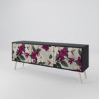 FLOWERET DREAM 3-dörrars TV-bänk i svart finish