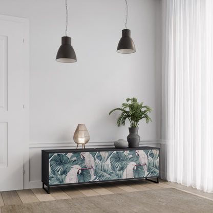 POPINJAY LOOK 3-dörrars TV-bänk i svart finish