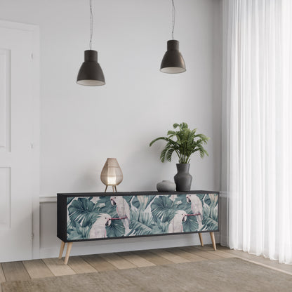 POPINJAY LOOK 3-dörrars TV-bänk i svart finish