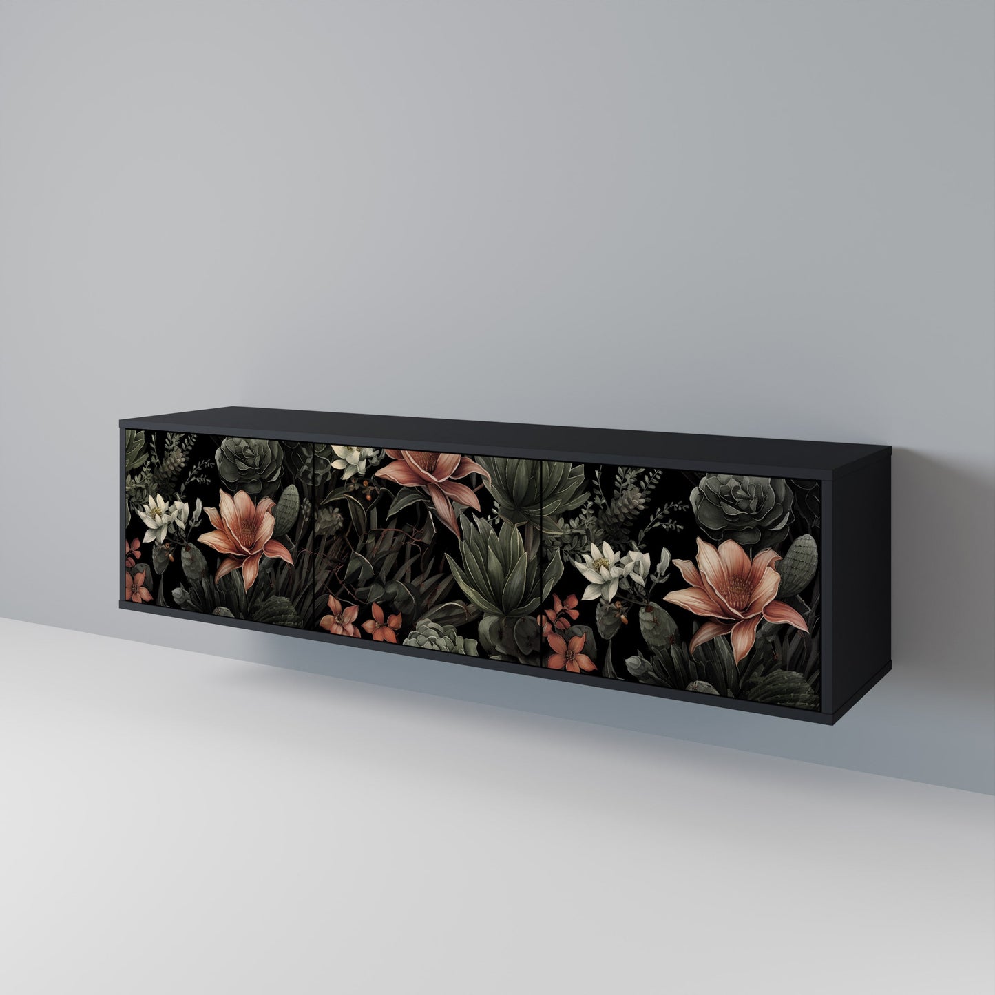 SECRET VERDURE 3-dörrars TV-bänk i svart finish