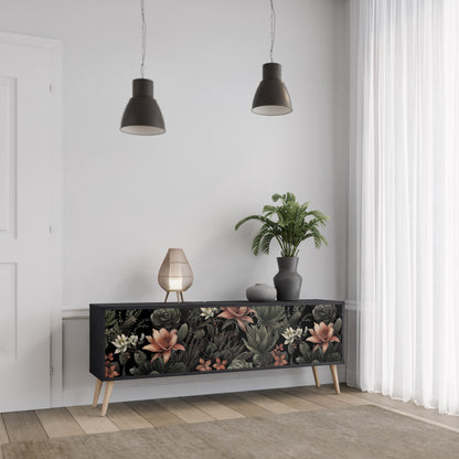 SECRET VERDURE 3-dörrars TV-bänk i svart finish