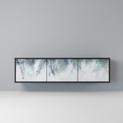 PALM VEIL 3-dörrars TV-bänk i svart finish