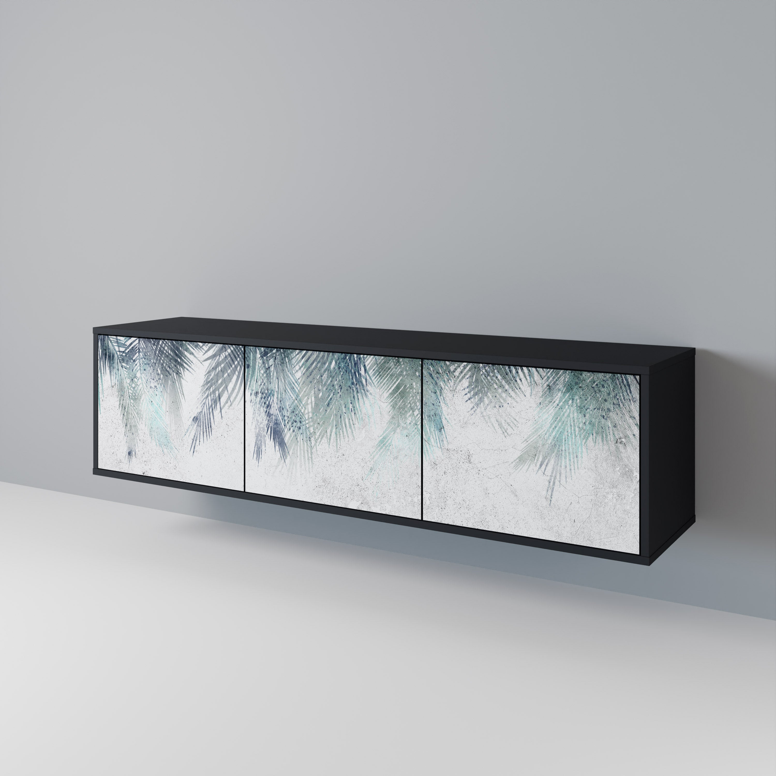 PALM VEIL TV-bänk med 3 dörrar