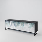 PALM VEIL 3-dörrars TV-bänk i svart finish