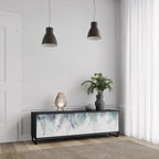 PALM VEIL 3-dörrars TV-bänk i svart finish